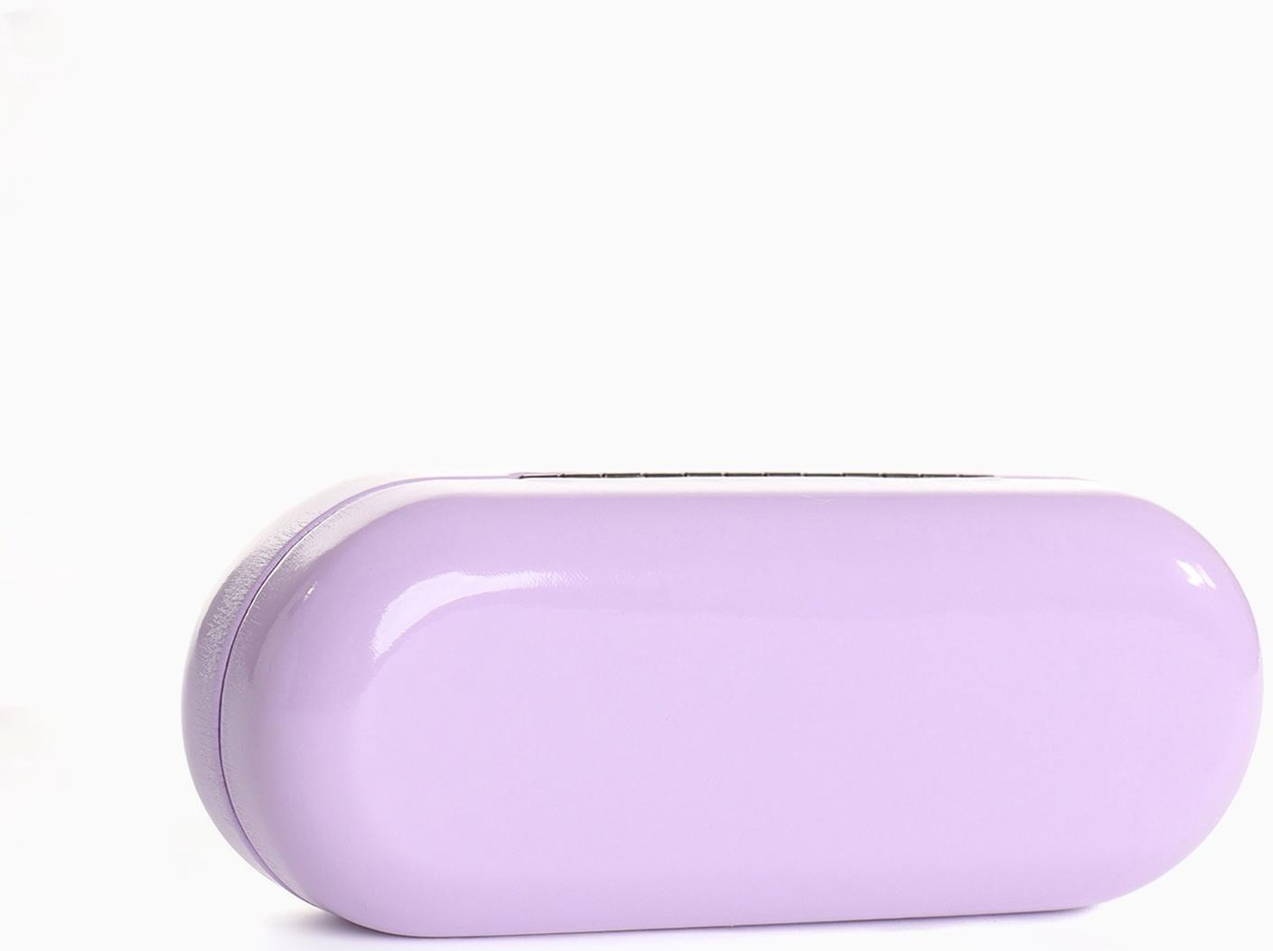 Футляр для очков на хлопушке, длина 16 см, цвет сиреневый