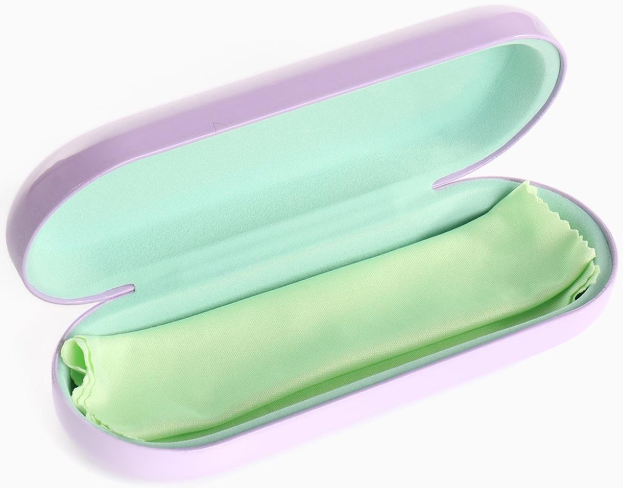 Футляр для очков на хлопушке, длина 16 см, цвет сиреневый