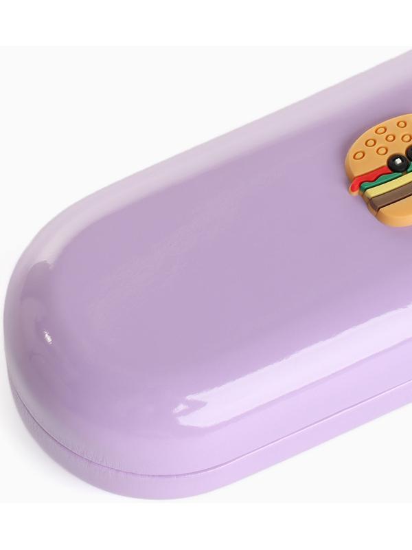 Футляр для очков на хлопушке, длина 16 см, цвет сиреневый