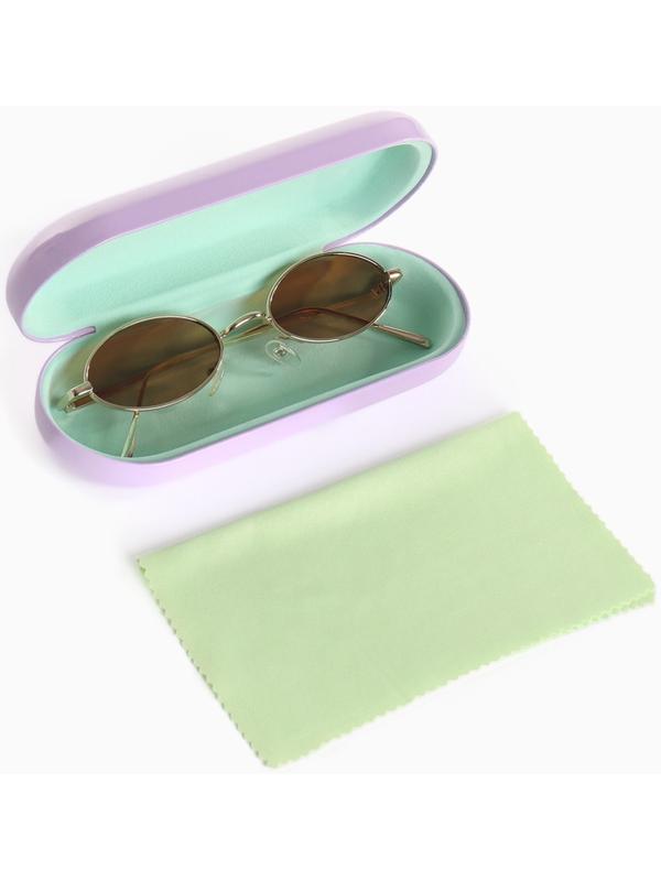 Футляр для очков на хлопушке, длина 16 см, цвет сиреневый