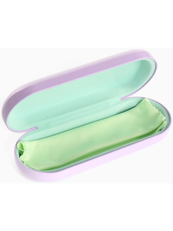 Футляр для очков на хлопушке, длина 16 см, цвет сиреневый