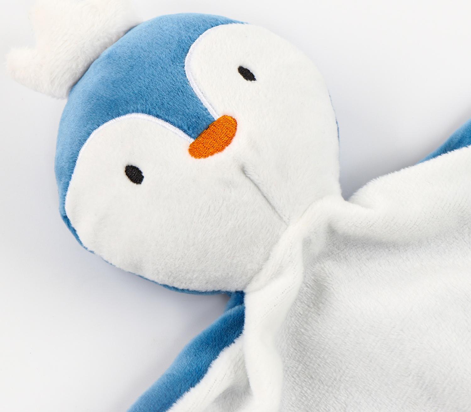 Набор подарочный: Комфортер 27 см + плед 71х125 см, «Пингвин»