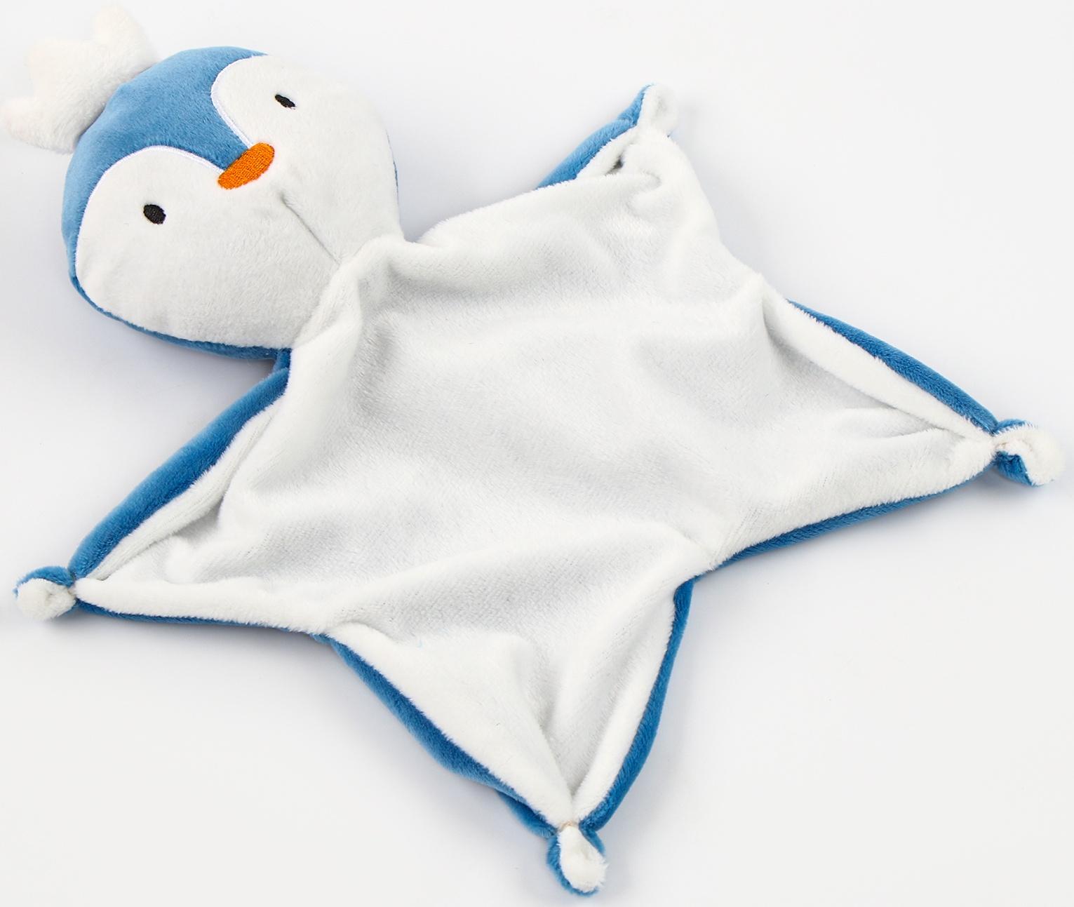 Набор подарочный: Комфортер 27 см + плед 71х125 см, «Пингвин»
