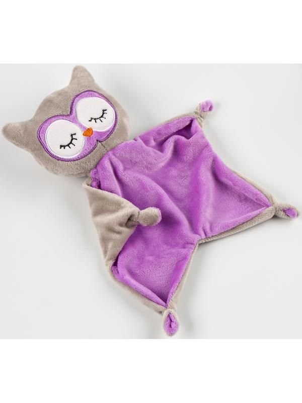 Набор подарочный: Комфортер 27 см + плед 71х125 см, «Сова»