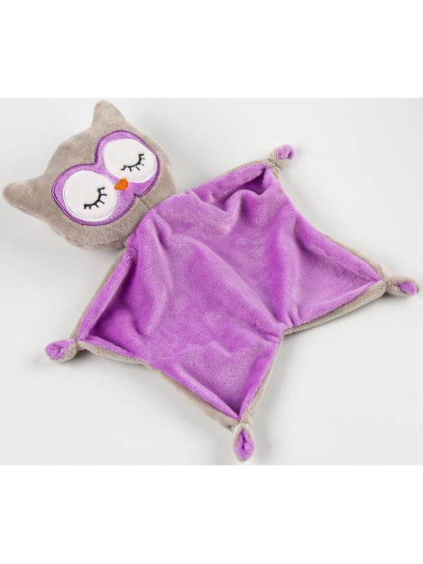 Набор подарочный: Комфортер 27 см + плед 71х125 см, «Сова»