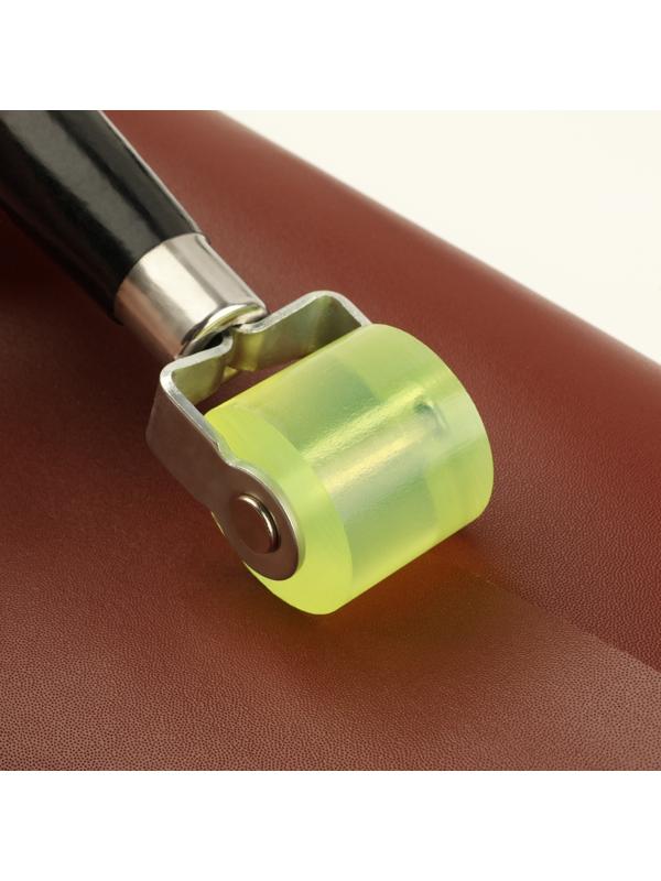 Роллер для клеевых работ с кожей, 17 × 2,9 см, дерево/силикон