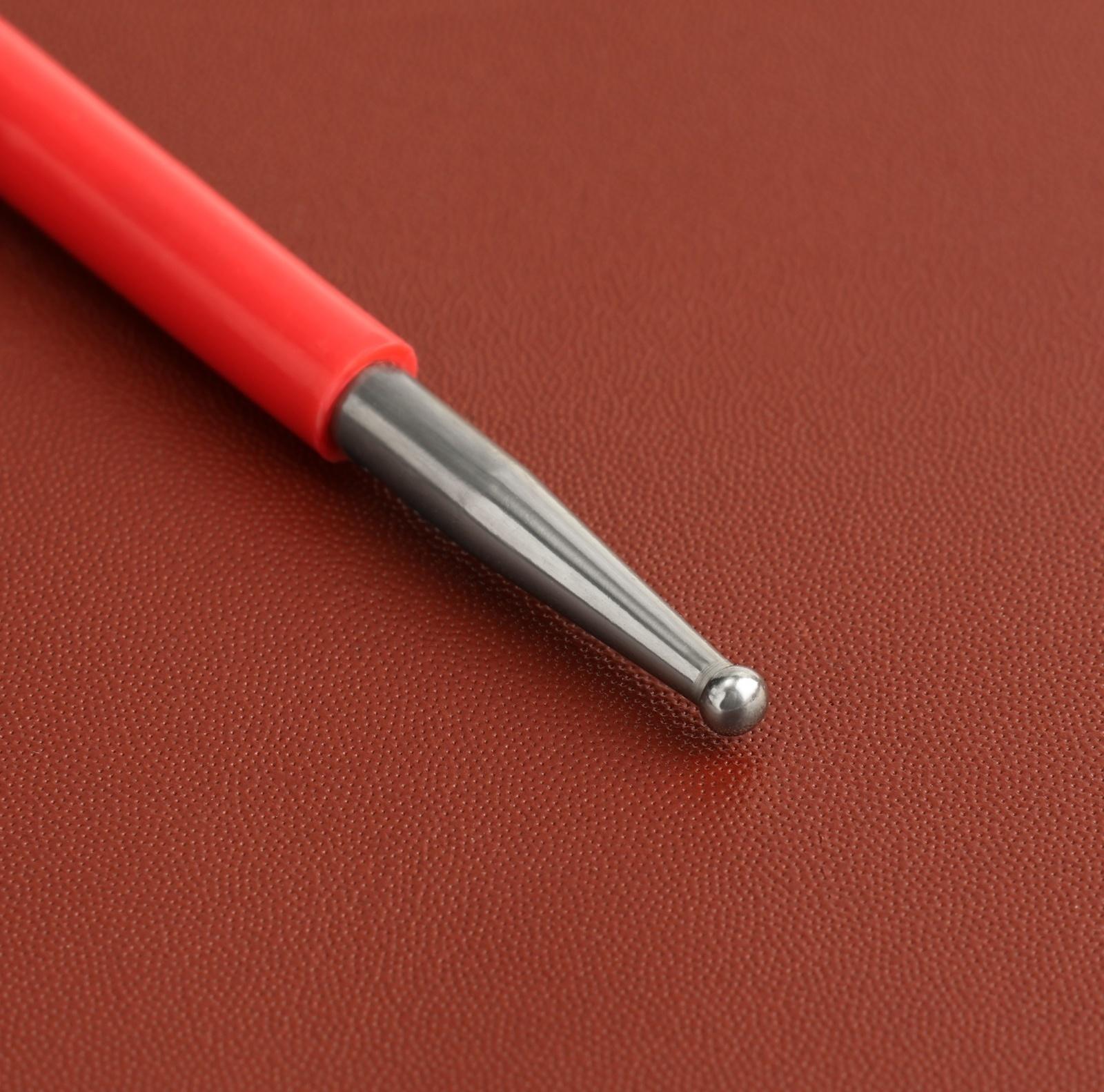 Набор двусторонних кардин для тиснения по коже, 3 шт, 16 см, цвет красный