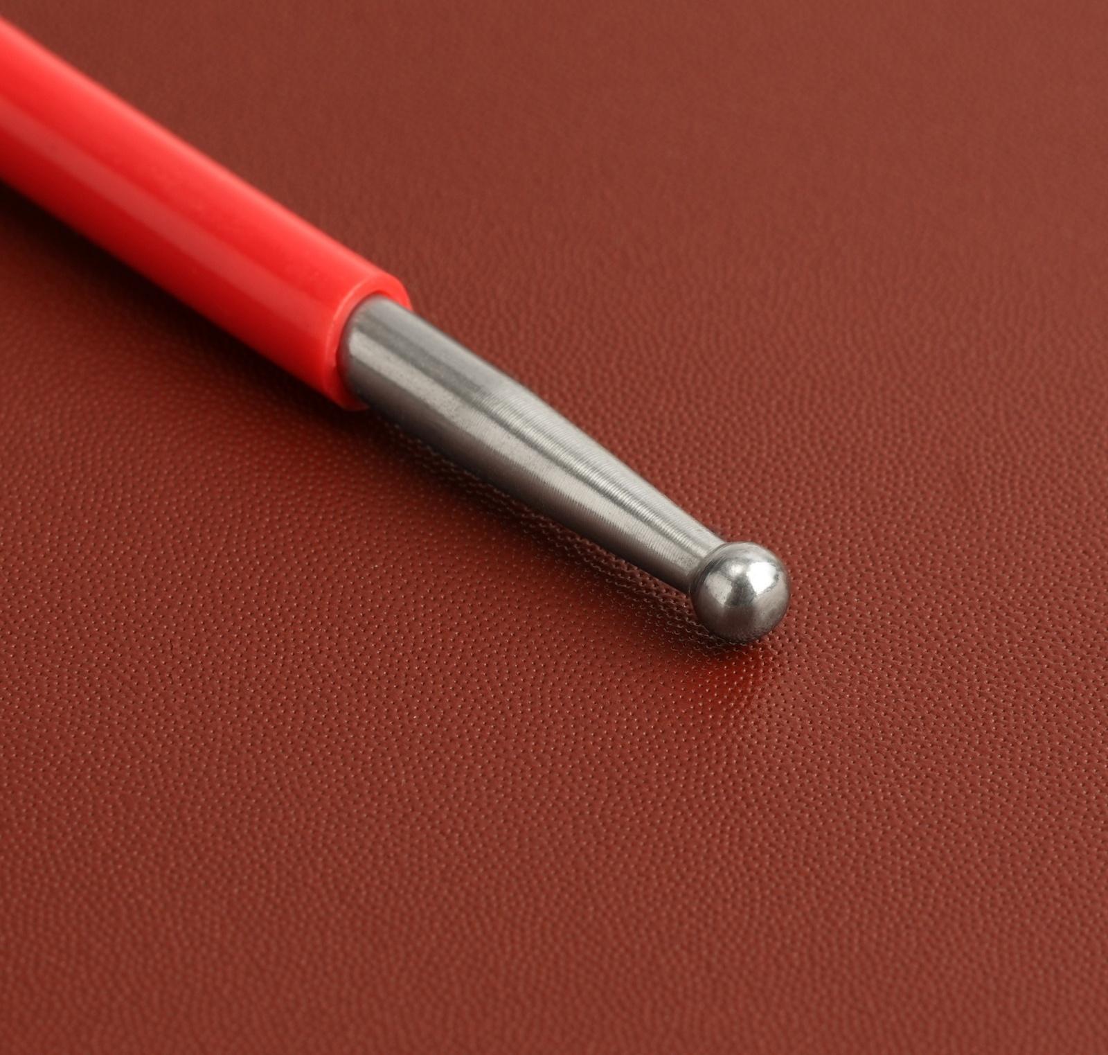 Набор двусторонних кардин для тиснения по коже, 3 шт, 16 см, цвет красный