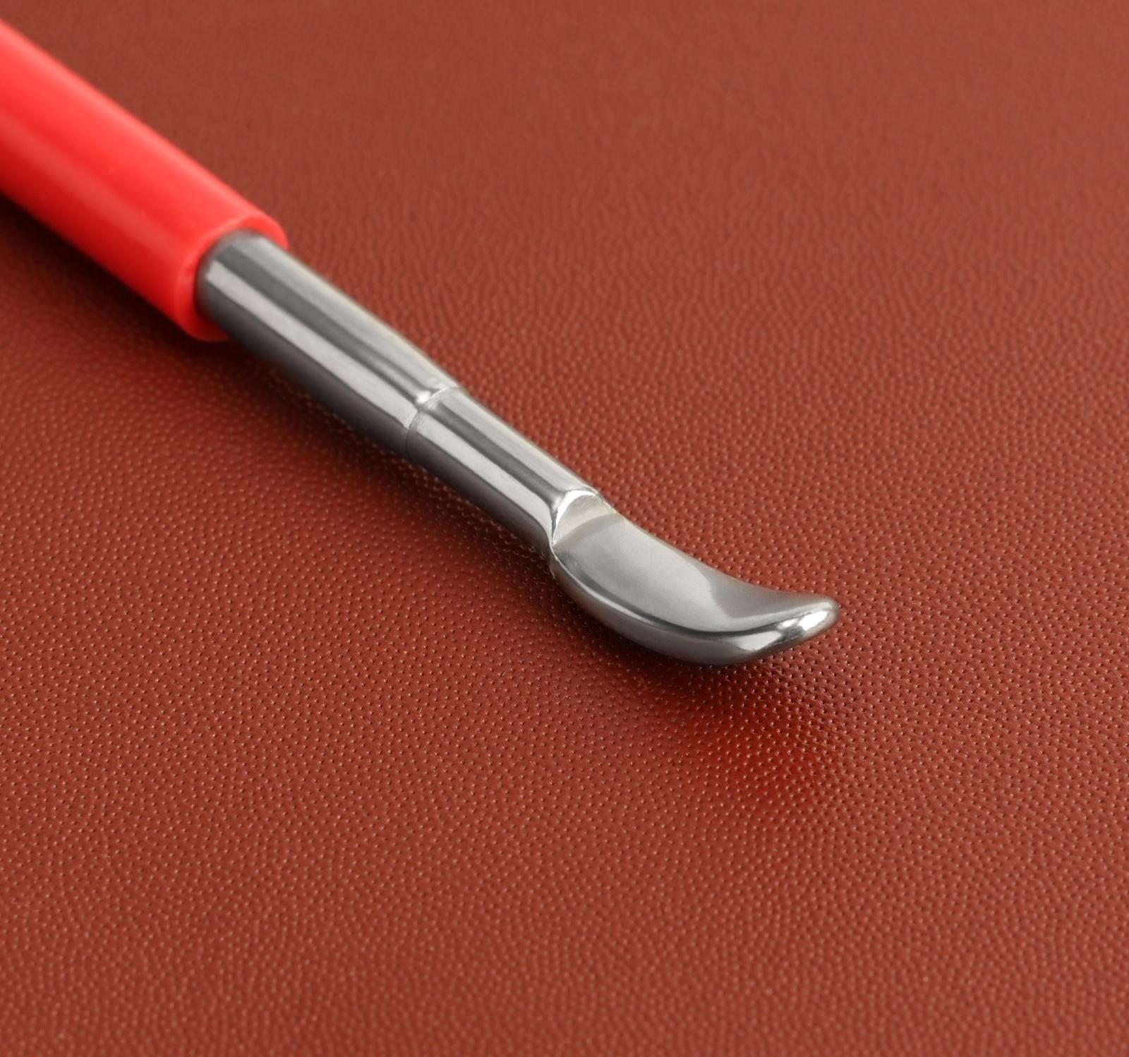 Набор двусторонних кардин для тиснения по коже, 3 шт, 16 см, цвет красный