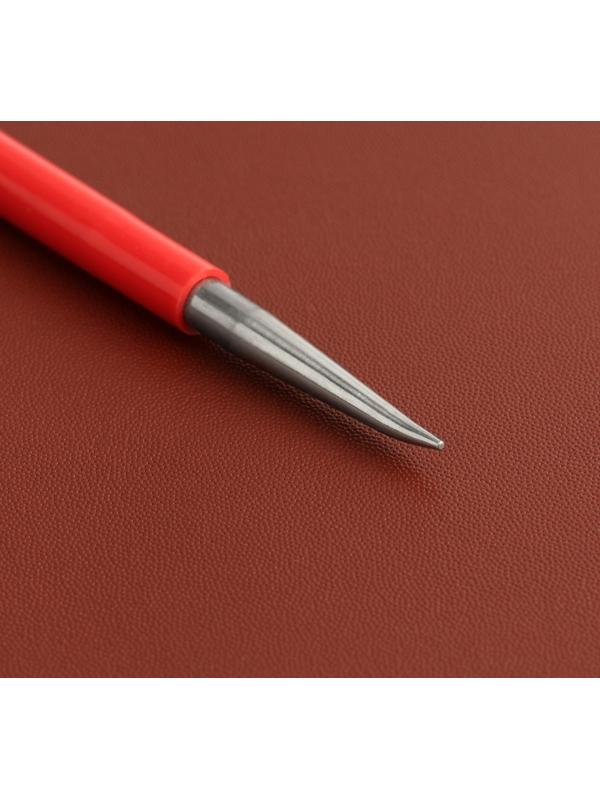 Набор двусторонних кардин для тиснения по коже, 3 шт, 16 см, цвет красный