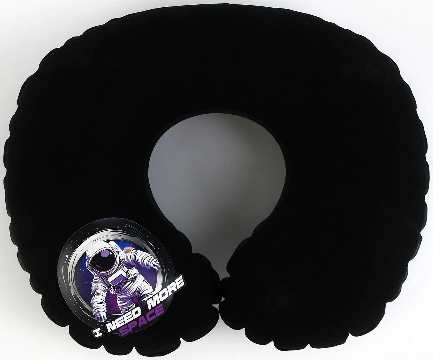 Подушка для путешествий надувная Space, чёрная