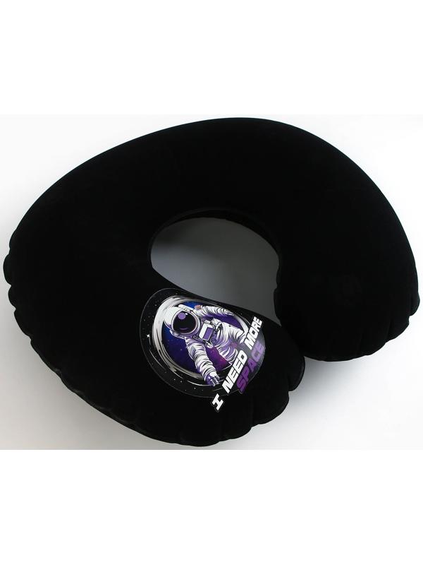 Подушка для путешествий надувная Space, чёрная