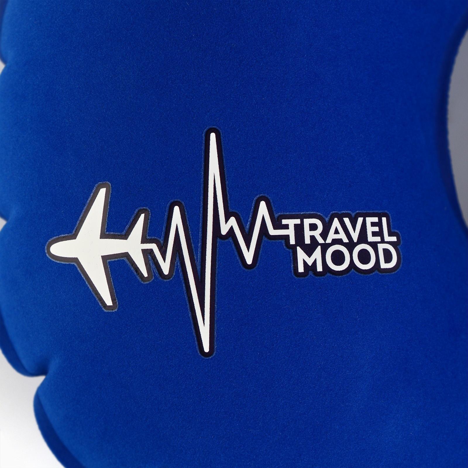 Подушка для путешествий надувная Travel mood, синяя