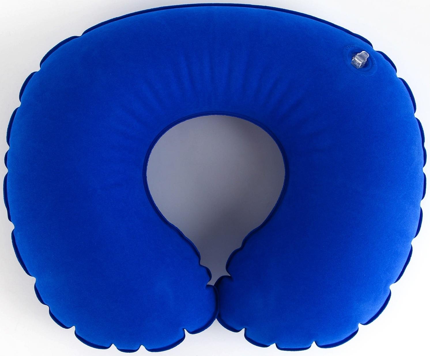 Подушка для путешествий надувная Travel mood, синяя