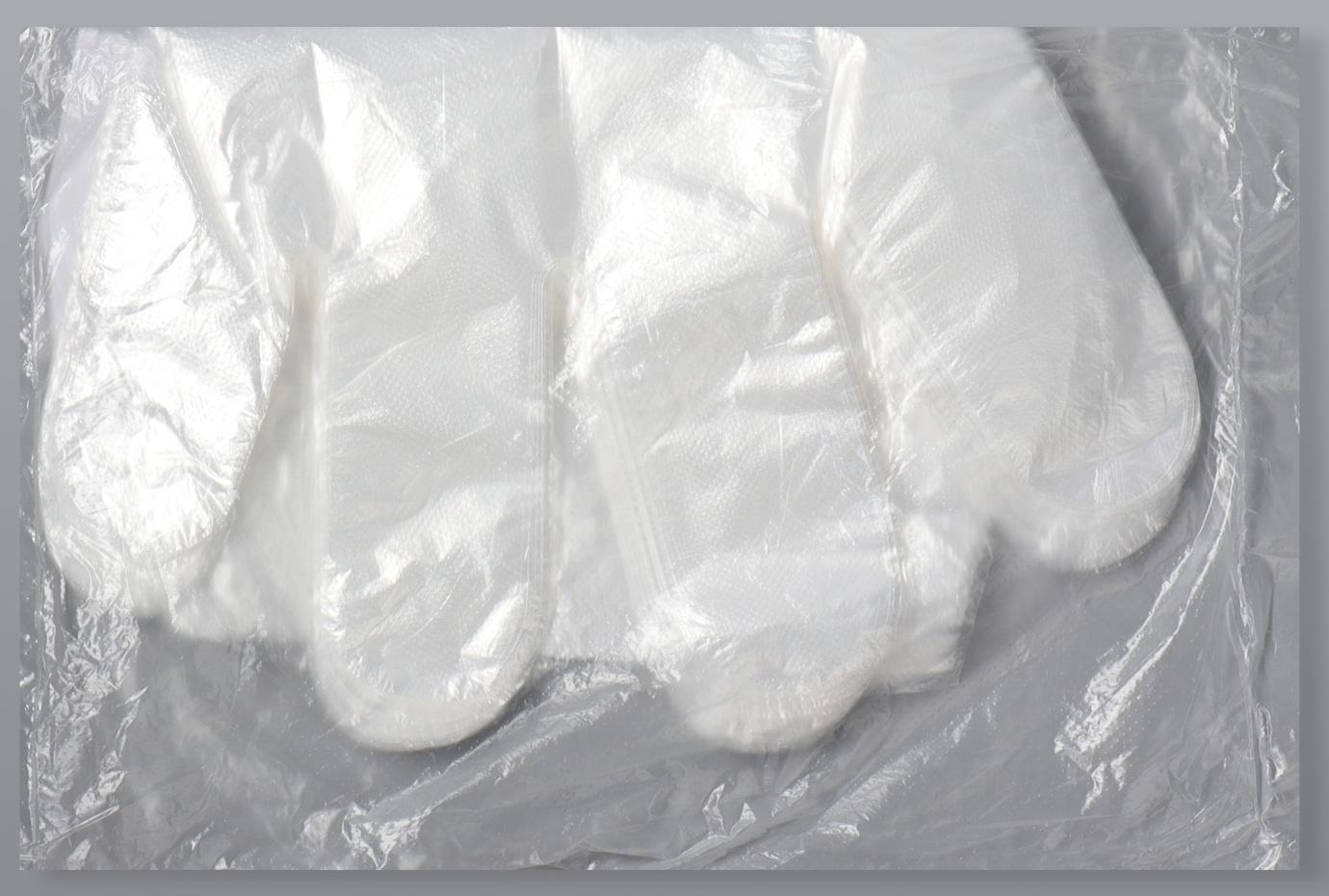 Перчатки одноразовые, универсальный размер, 100 шт, 0,4 микр, прозрачные