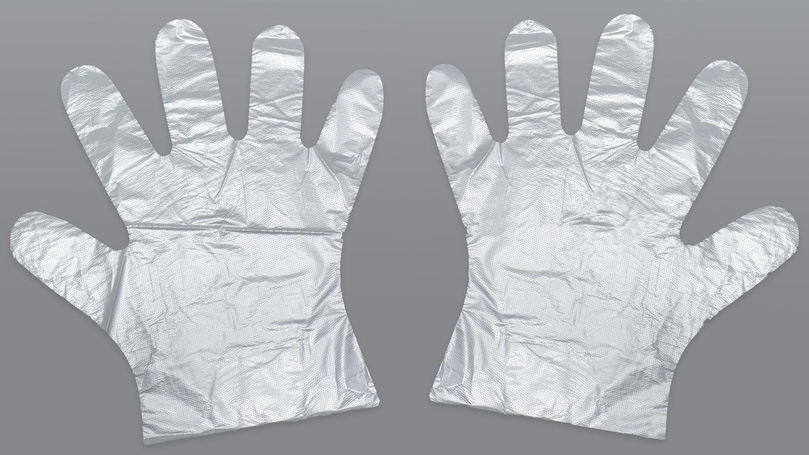 Перчатки одноразовые, универсальный размер, 100 шт, 0,4 микр, прозрачные