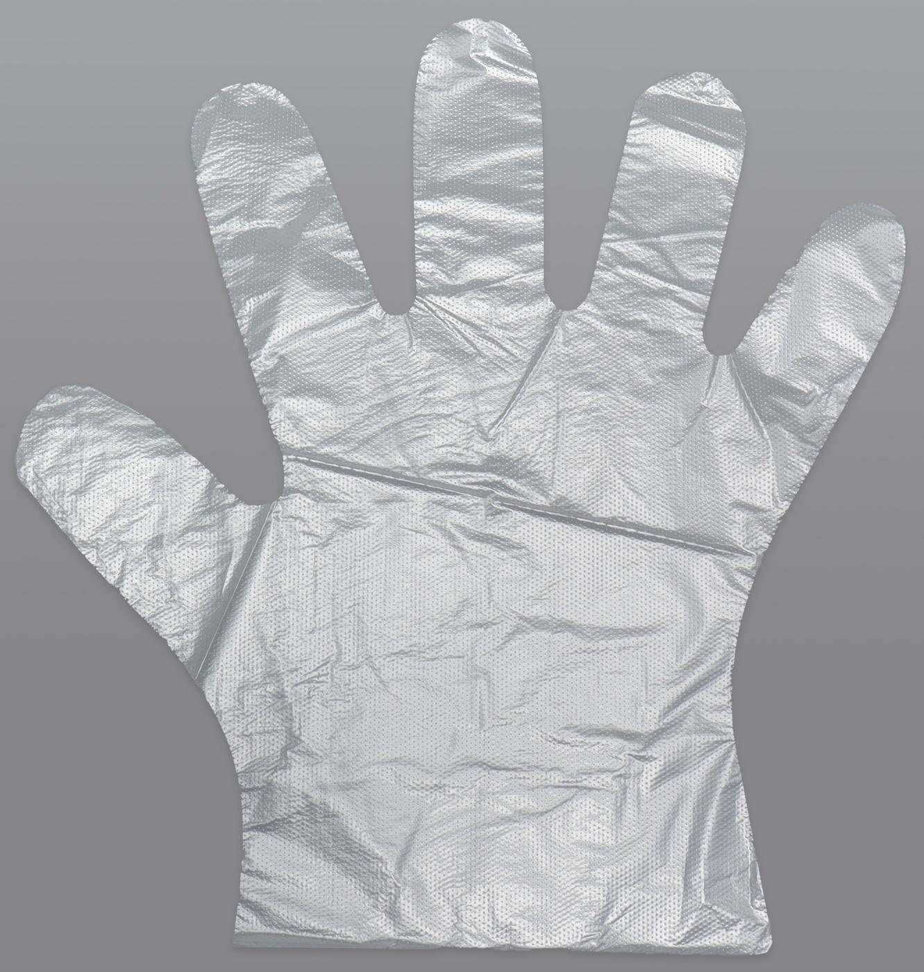 Перчатки одноразовые, универсальный размер, 100 шт, 0,4 микр, прозрачные