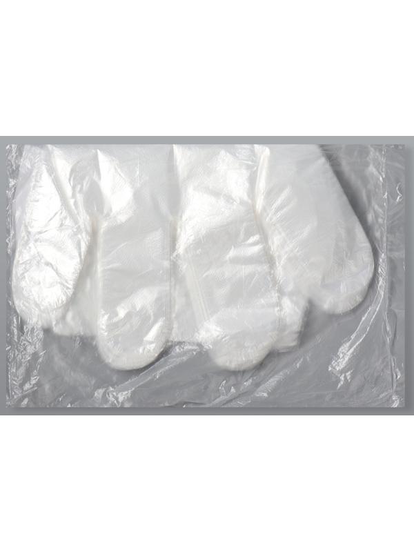 Перчатки одноразовые, универсальный размер, 100 шт, 0,4 микр, прозрачные