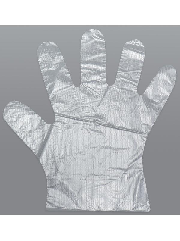 Перчатки одноразовые, универсальный размер, 100 шт, 0,4 микр, прозрачные