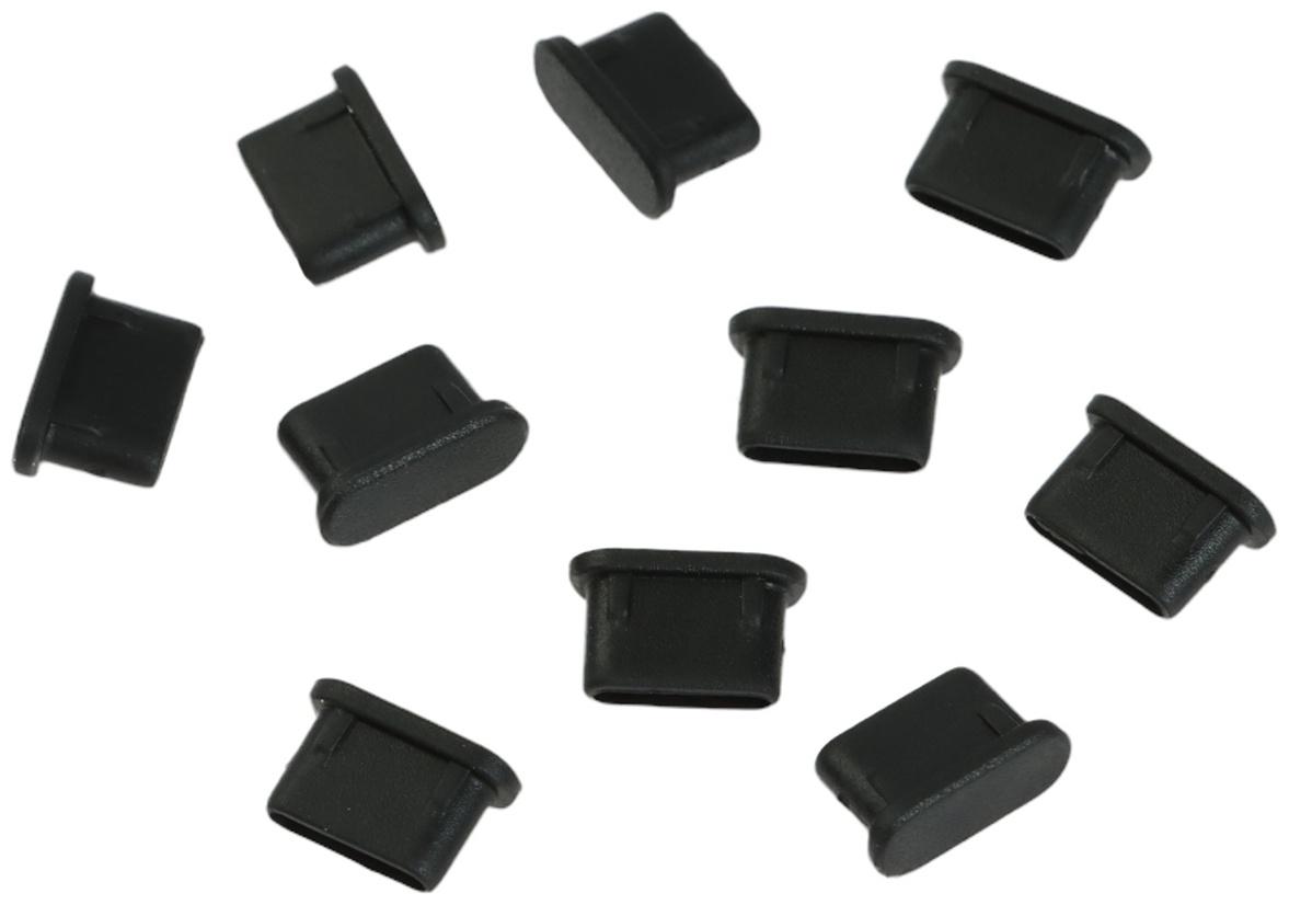 Заглушка Type-c, чёрный, пластик, набор 10 шт