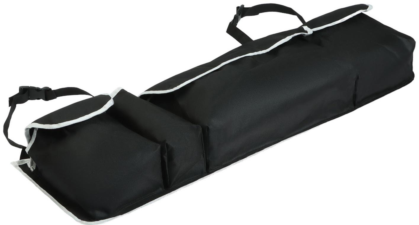 Органайзер в багажник автомобиля, на сиденье, ткань оксфорд, 90×25×12 см, чёрный