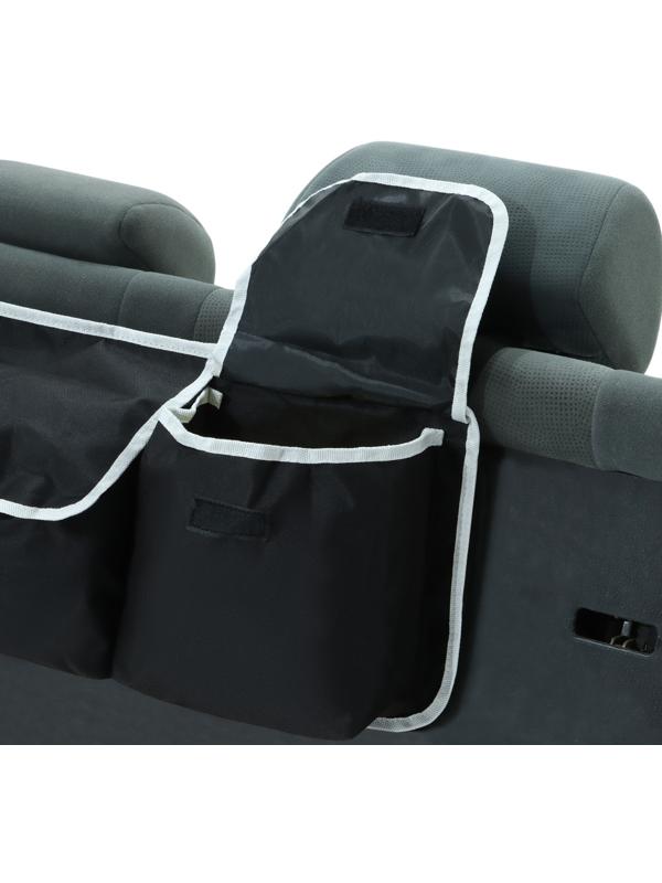 Органайзер в багажник автомобиля, на сиденье, ткань оксфорд, 90×25×12 см, чёрный