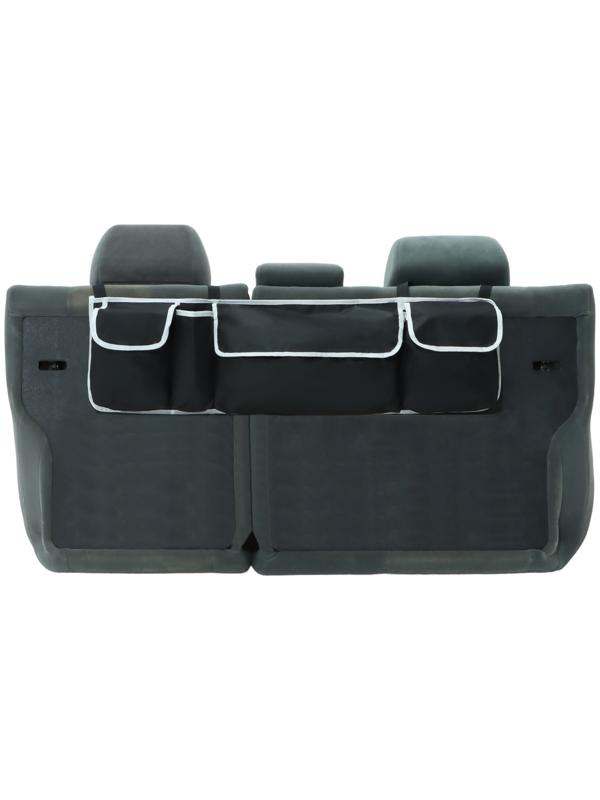 Органайзер в багажник автомобиля, на сиденье, ткань оксфорд, 90×25×12 см, чёрный