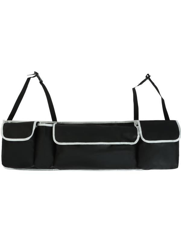 Органайзер в багажник автомобиля, на сиденье, ткань оксфорд, 90×25×12 см, чёрный