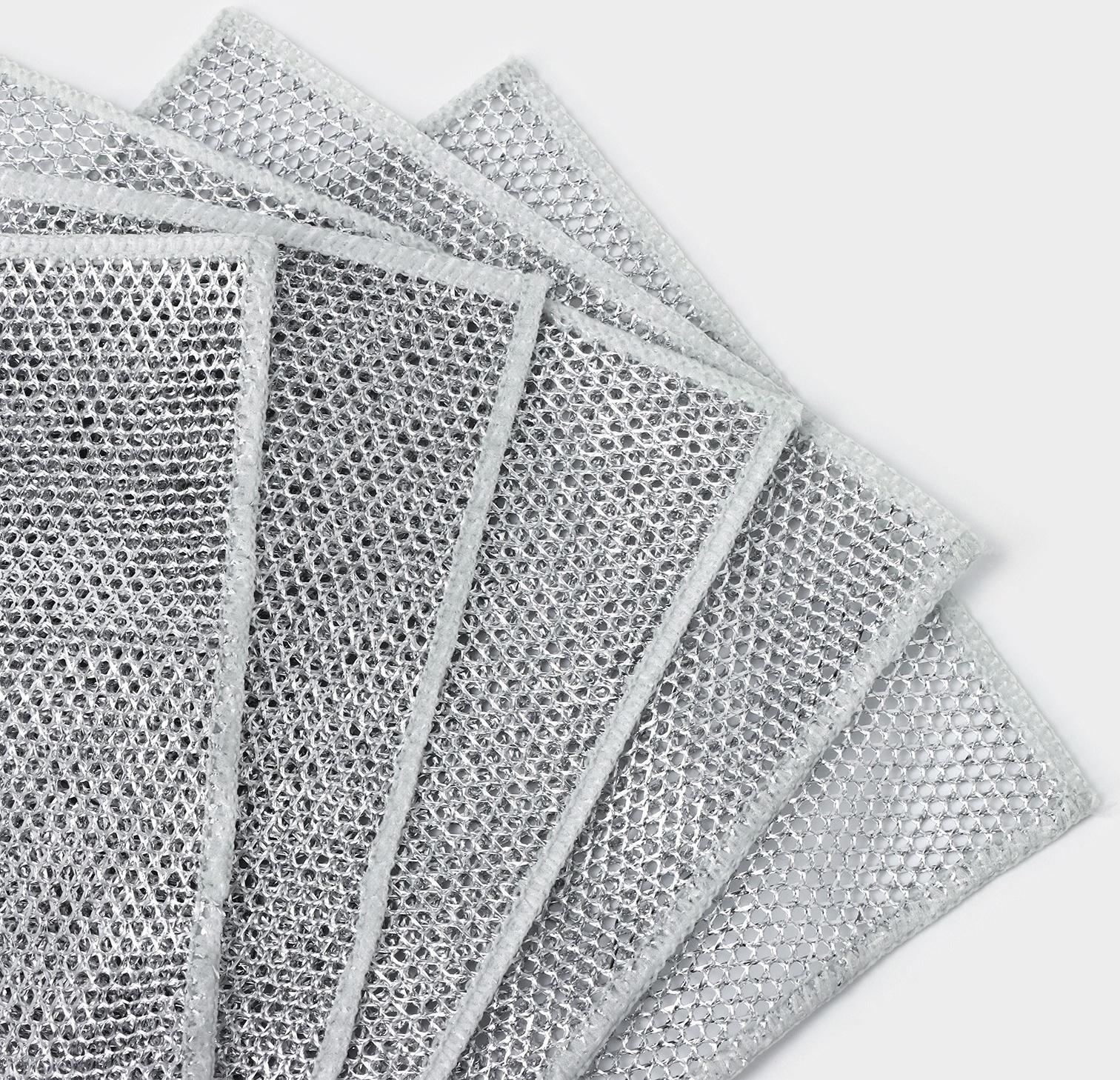 Салфетка для мытья посуды, металлическая, однослойная, 5 шт, 19×19 см