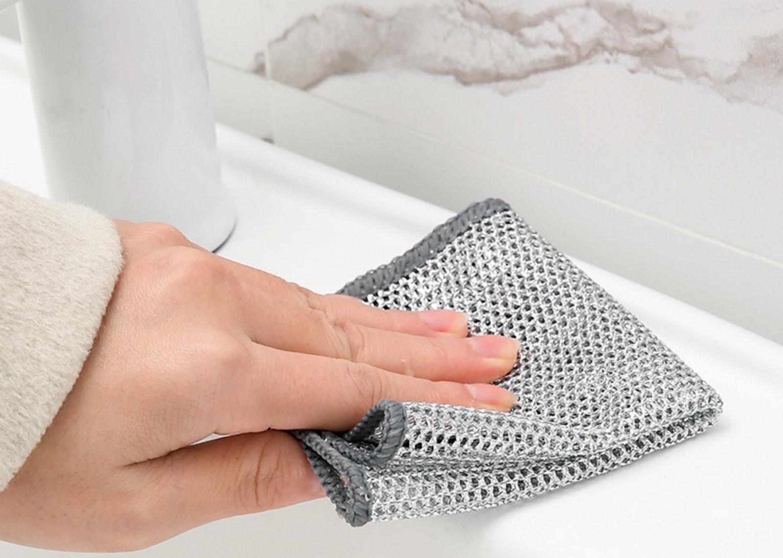 Салфетка для мытья посуды, металлическая, однослойная, 5 шт, 19×19 см