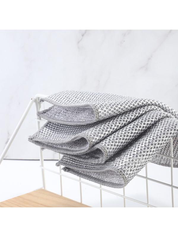 Салфетка для мытья посуды, металлическая, однослойная, 5 шт, 19×19 см