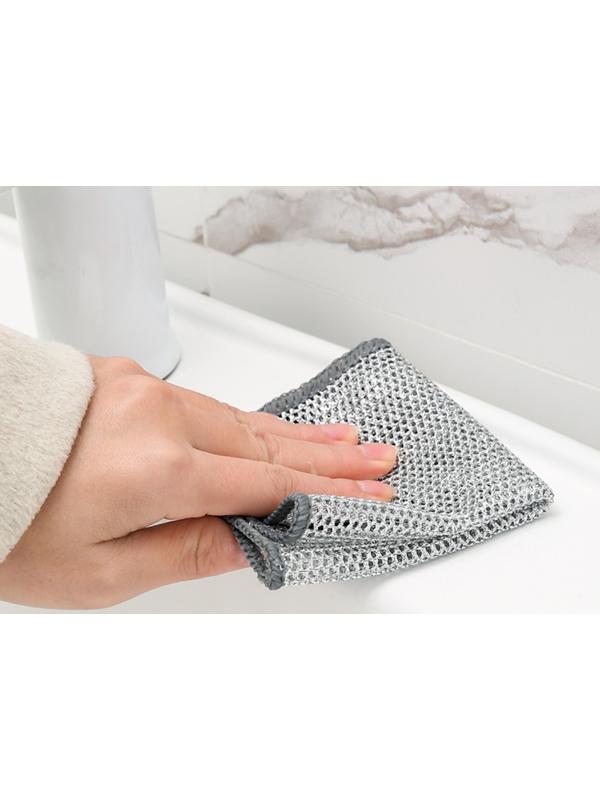 Салфетка для мытья посуды, металлическая, однослойная, 5 шт, 19×19 см