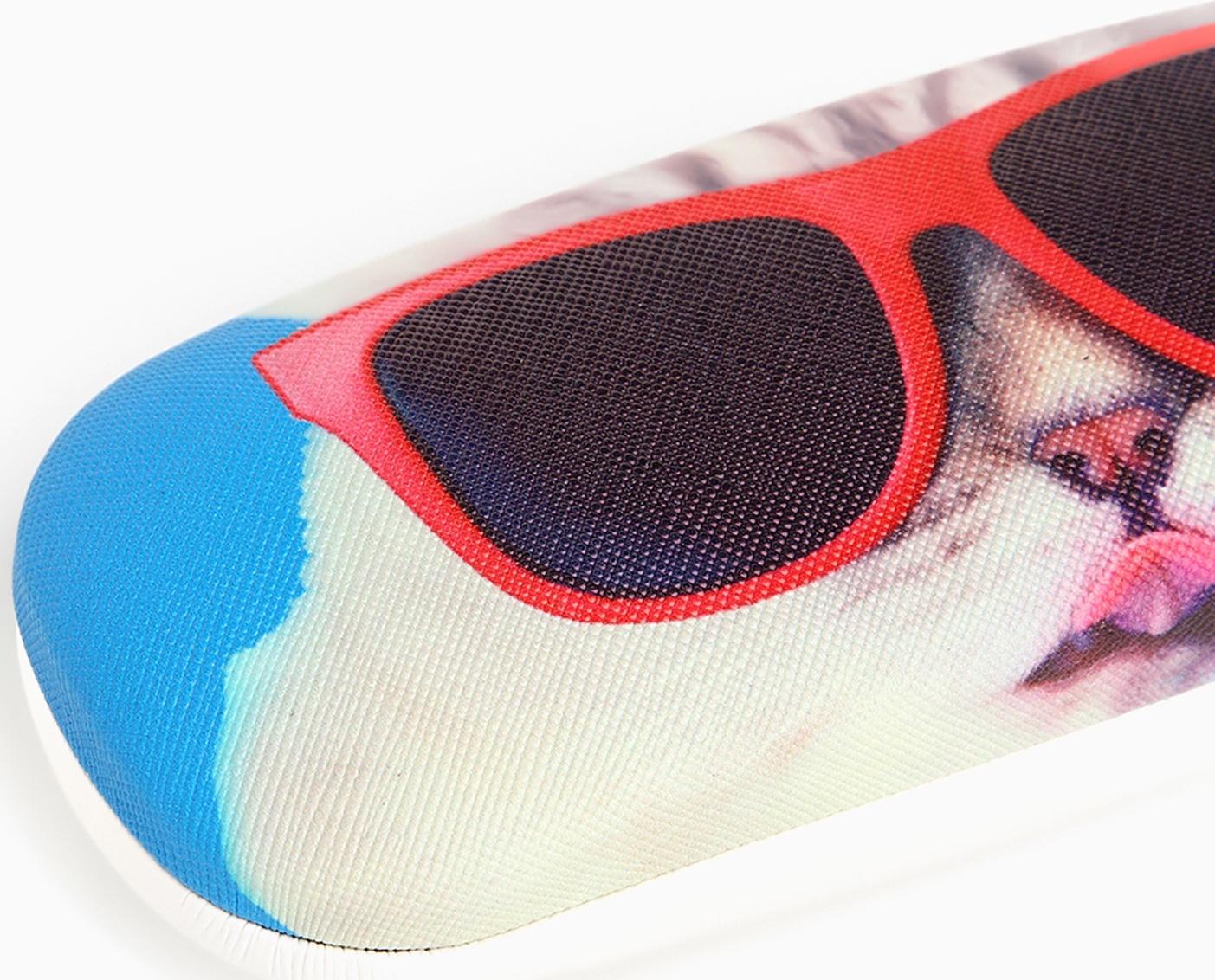 Футляр для очков на хлопушке, длина 16 см, цвет голубой