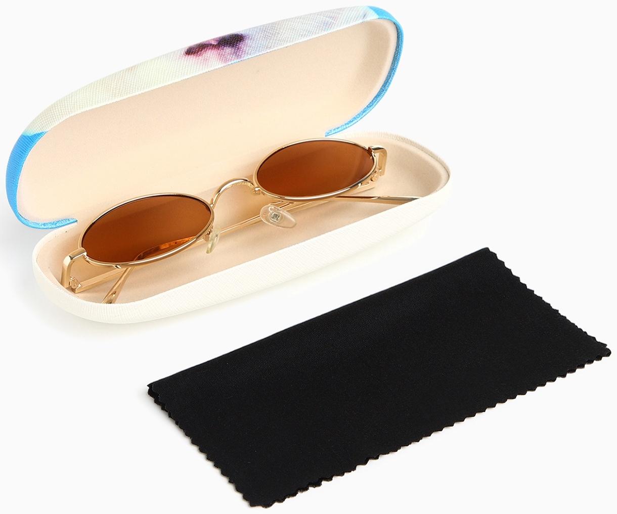 Футляр для очков на хлопушке, длина 16 см, цвет голубой