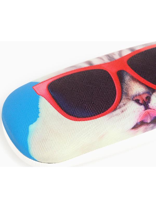 Футляр для очков на хлопушке, длина 16 см, цвет голубой