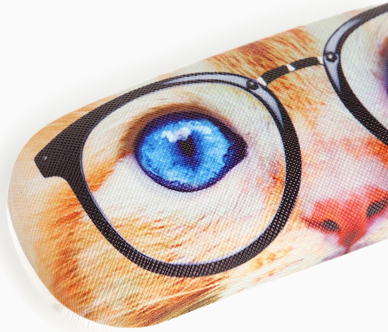 Футляр для очков на хлопушке, длина 16 см, цвет рыжий