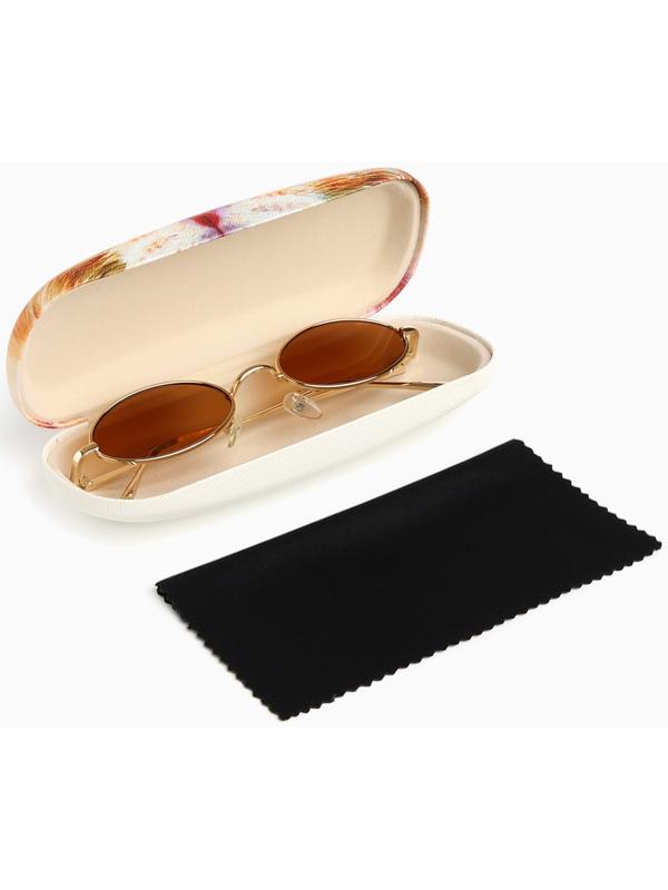 Футляр для очков на хлопушке, длина 16 см, цвет рыжий