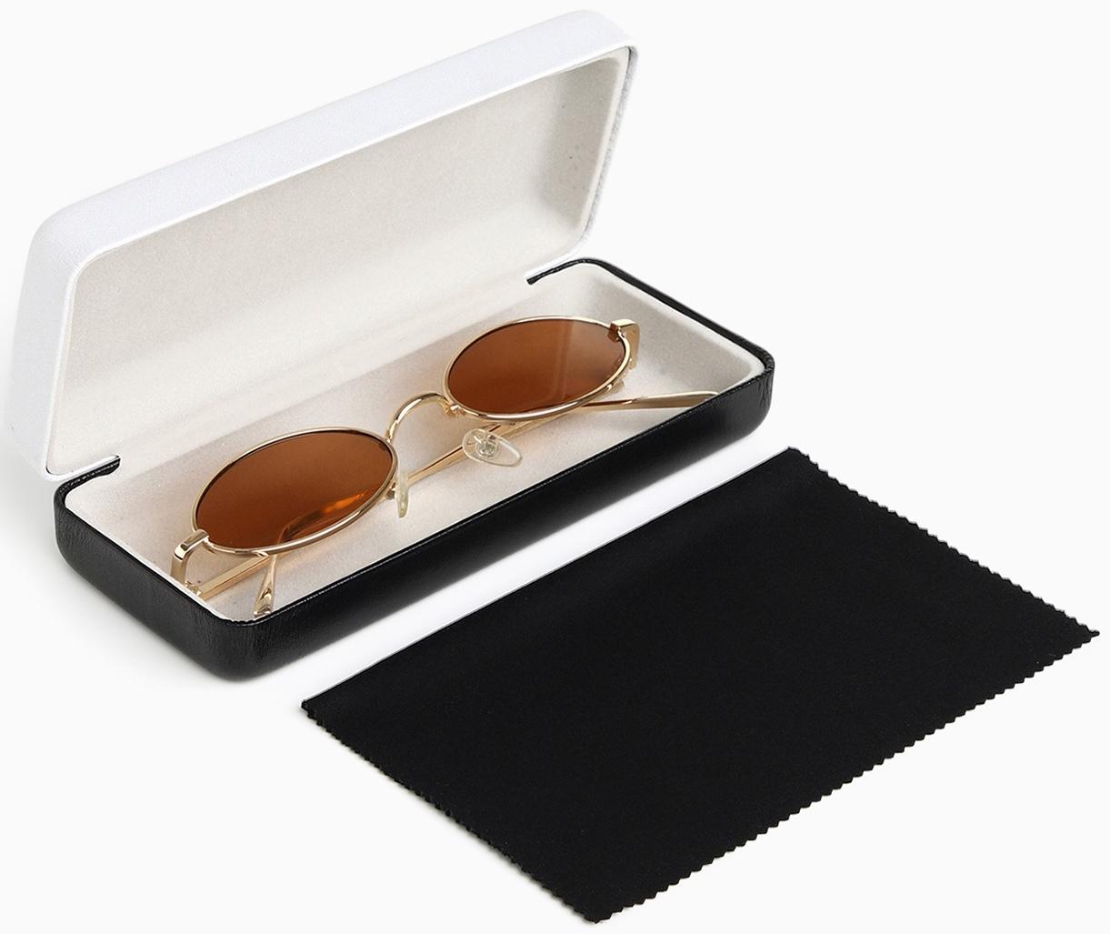 Футляр для очков на хлопушке, длина 16 см, цвет белый