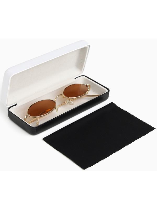 Футляр для очков на хлопушке, длина 16 см, цвет белый