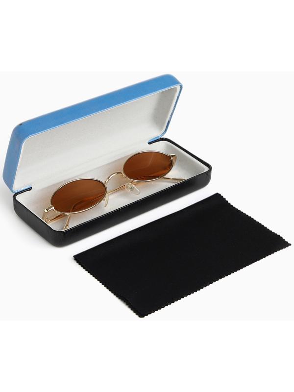 Футляр для очков на хлопушке, длина 16 см, цвет синий