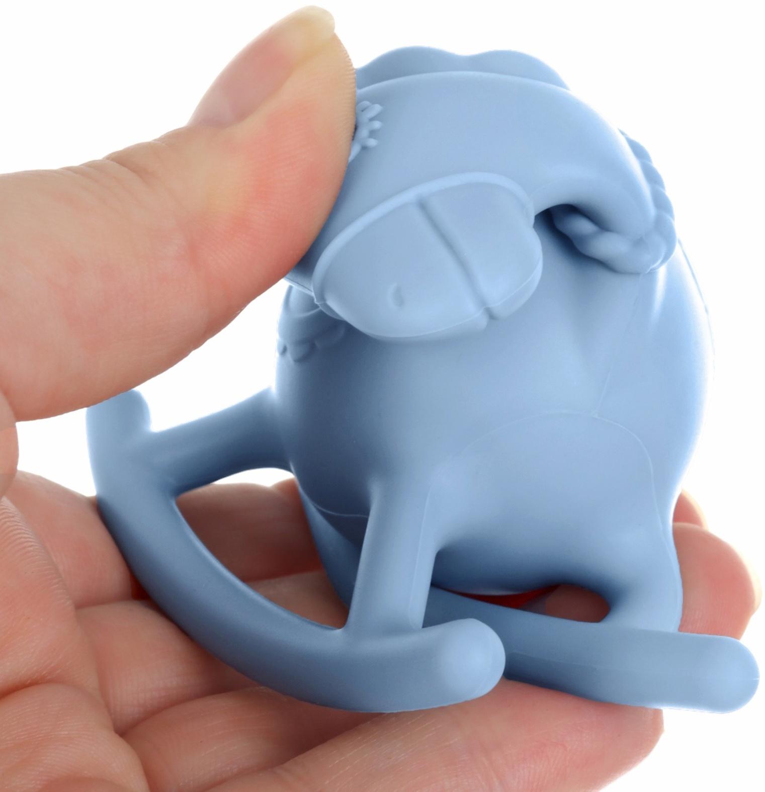 Игрушка - прорезыватель силиконовый с погремушкой Крошка Я «Лошадка», от 3 мес., голубой