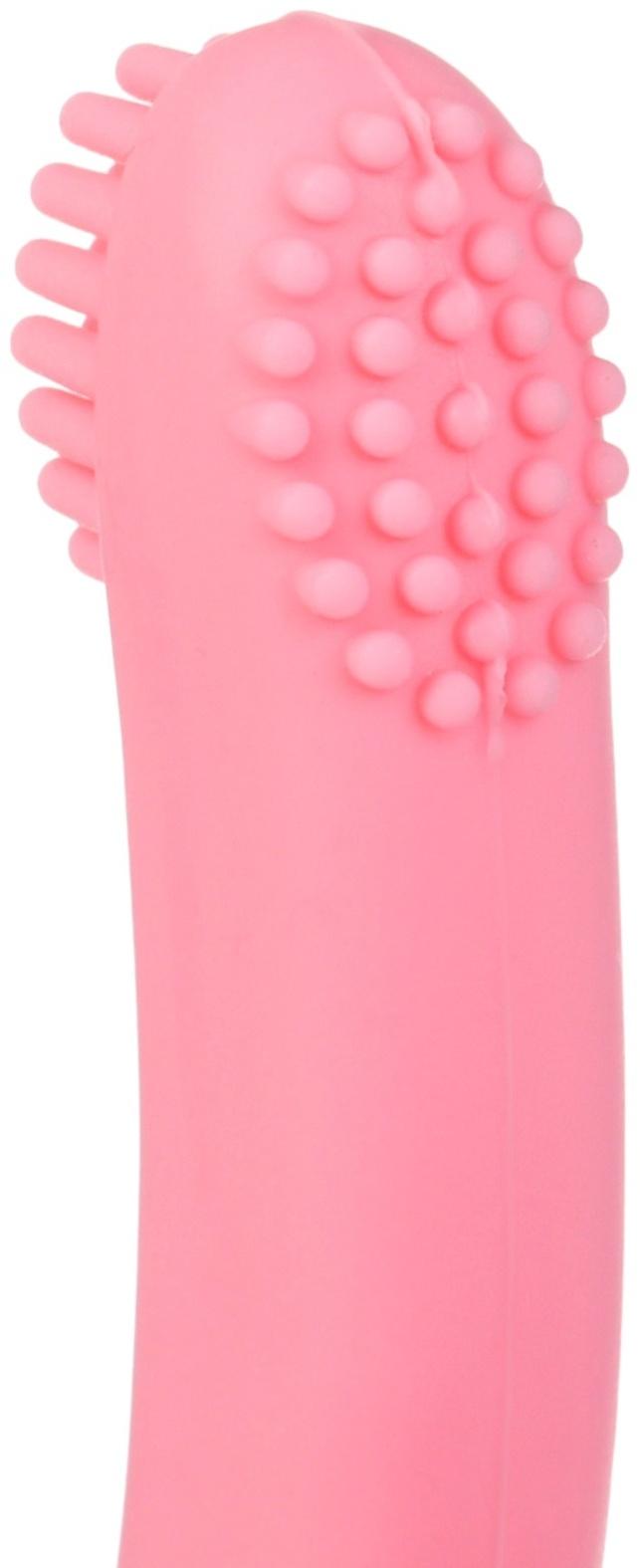 Прорезыватель - щеточка силиконовый Крошка Я «Лебедь», на присоске, розовый