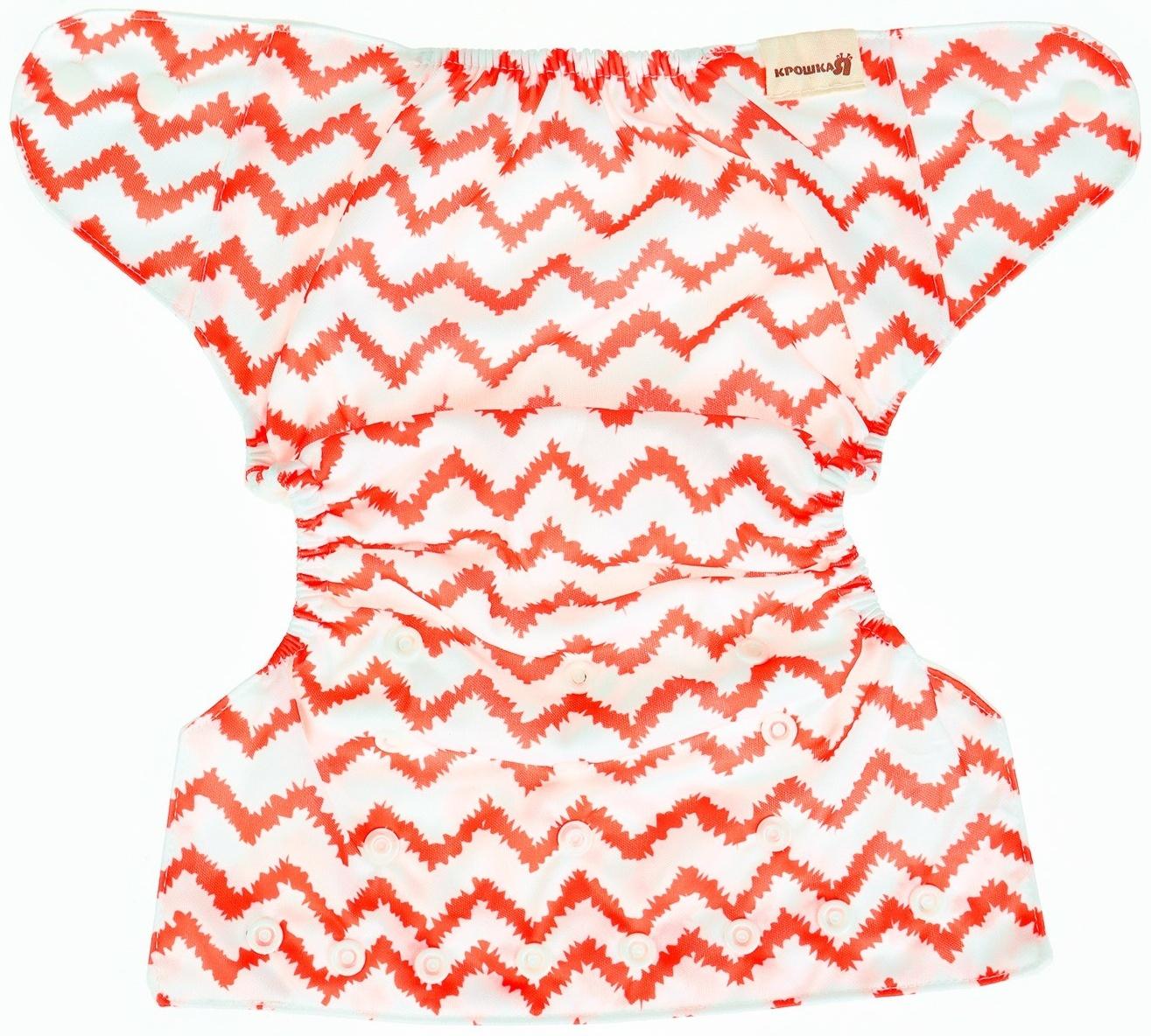 Многоразовый подгузник Крошка Я «Зигзаги», 3-15 кг, красный