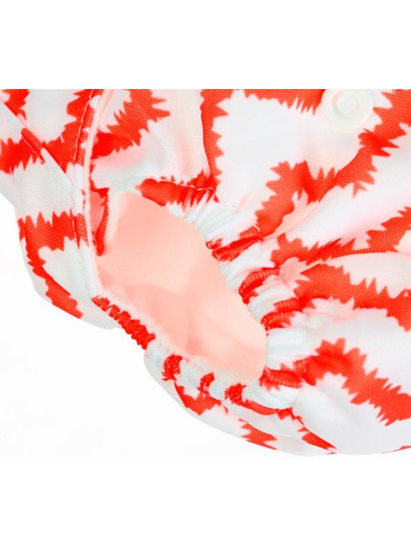 Многоразовый подгузник Крошка Я «Зигзаги», 3-15 кг, красный