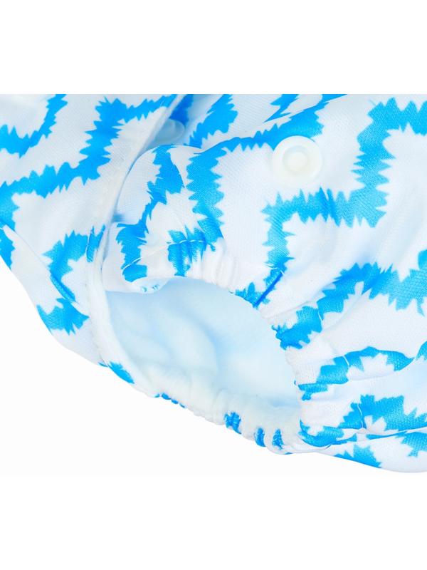 Многоразовый подгузник Крошка Я «Зигзаги», 3-15 кг, голубой