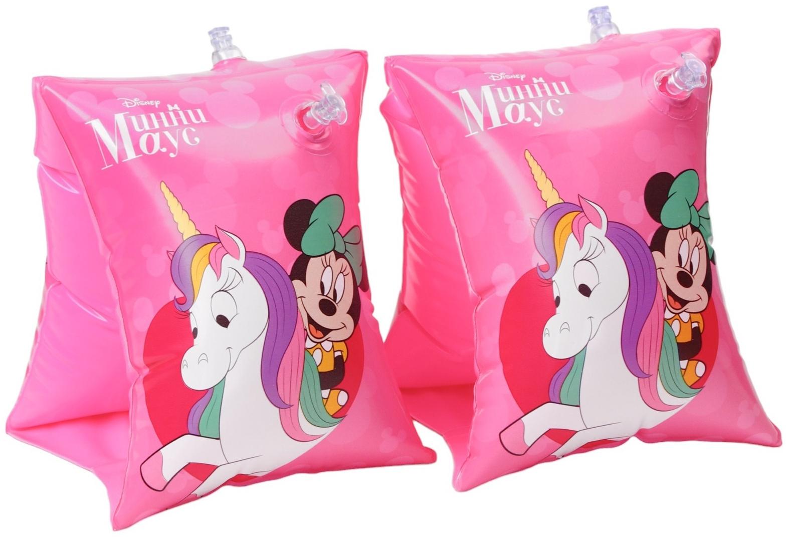 Нарукавники «Минни Маус», детские, для плавания, 20х16 см., цвет розовый