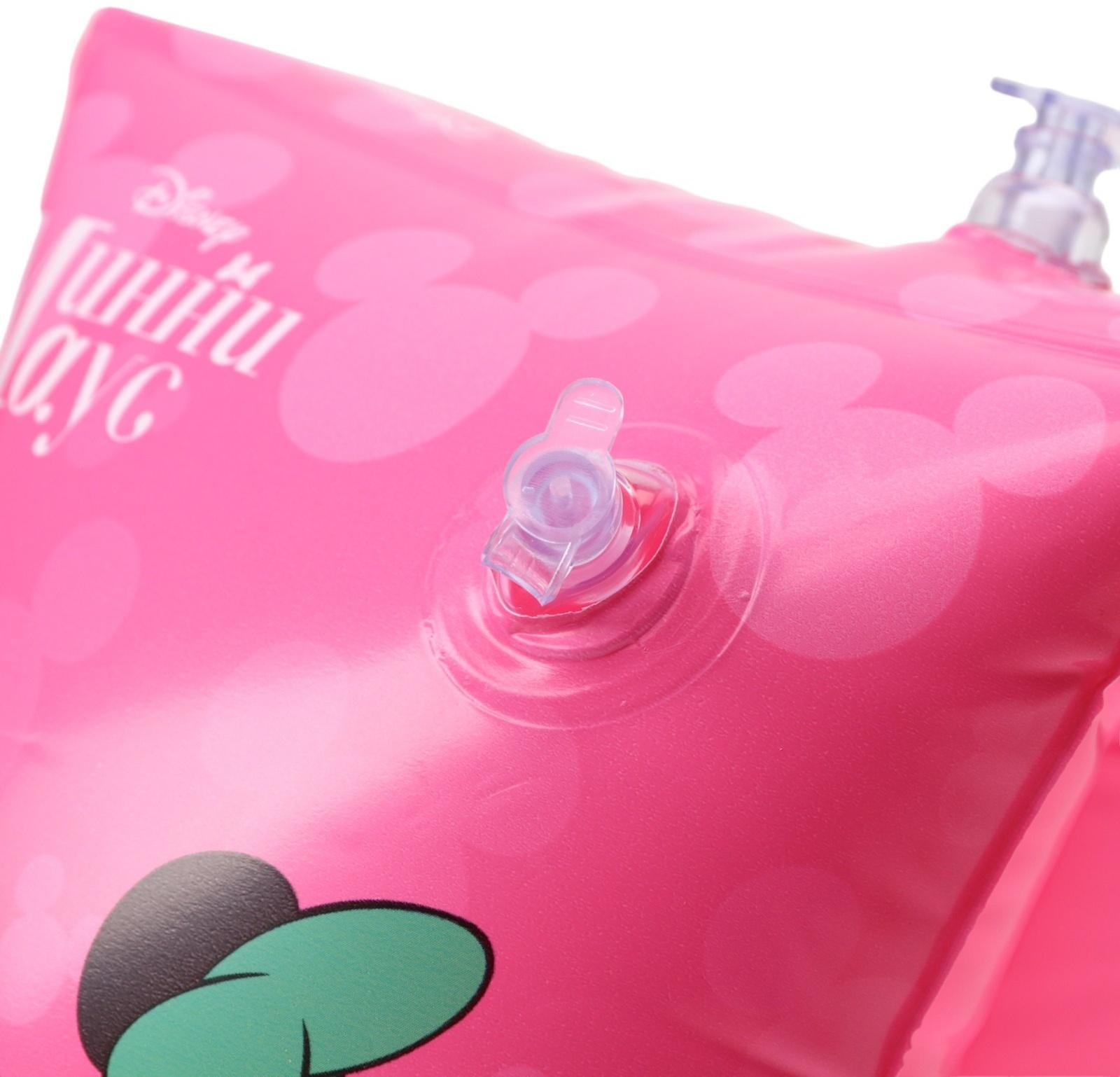 Нарукавники «Минни Маус», детские, для плавания, 20х16 см., цвет розовый