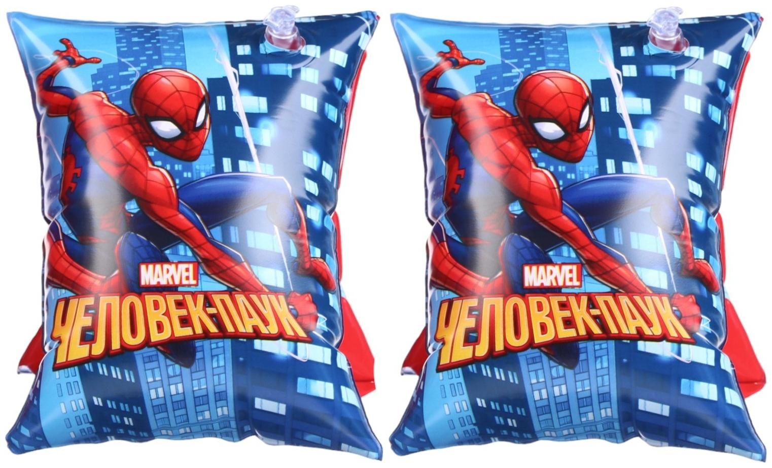 Нарукавники «Человек Паук», детские, для плавания, 20х16 см., цвет синий