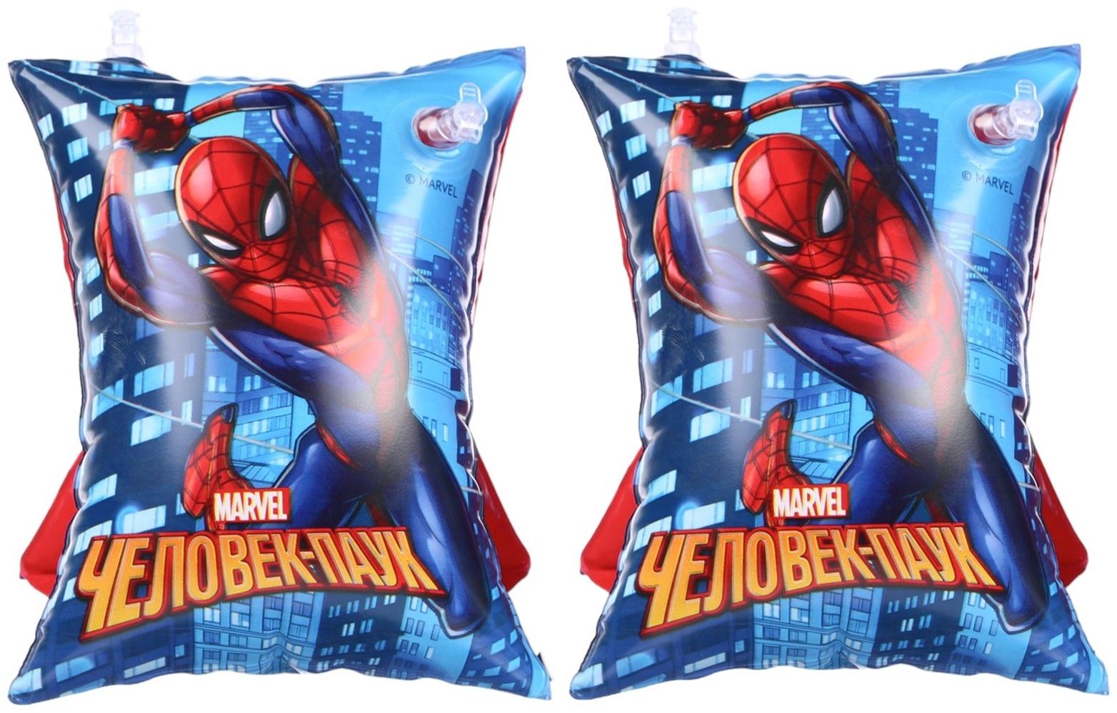 Нарукавники «Человек Паук», детские, для плавания, 20х16 см., цвет синий