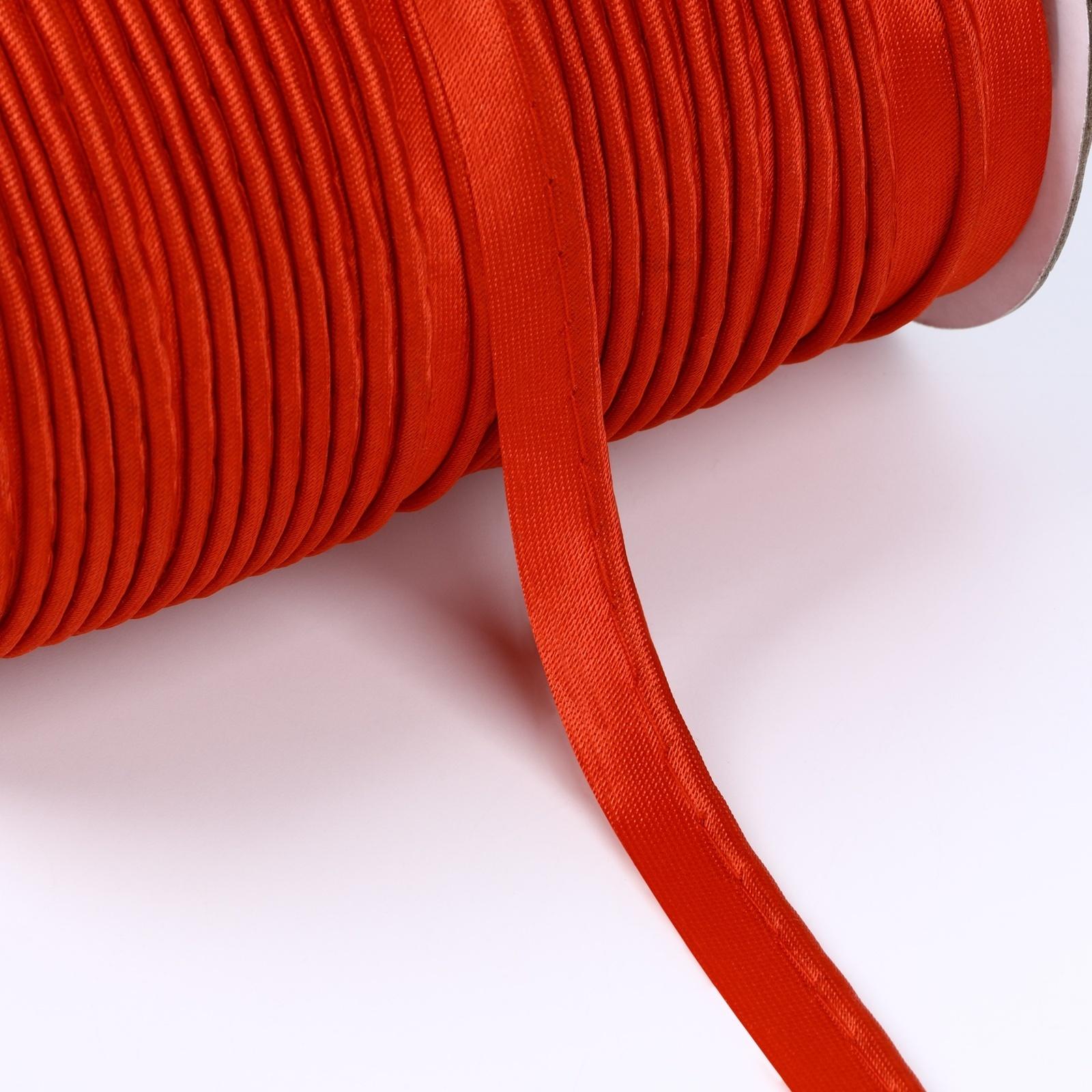 Кант атласный, 12 мм, 65±1 м, красный